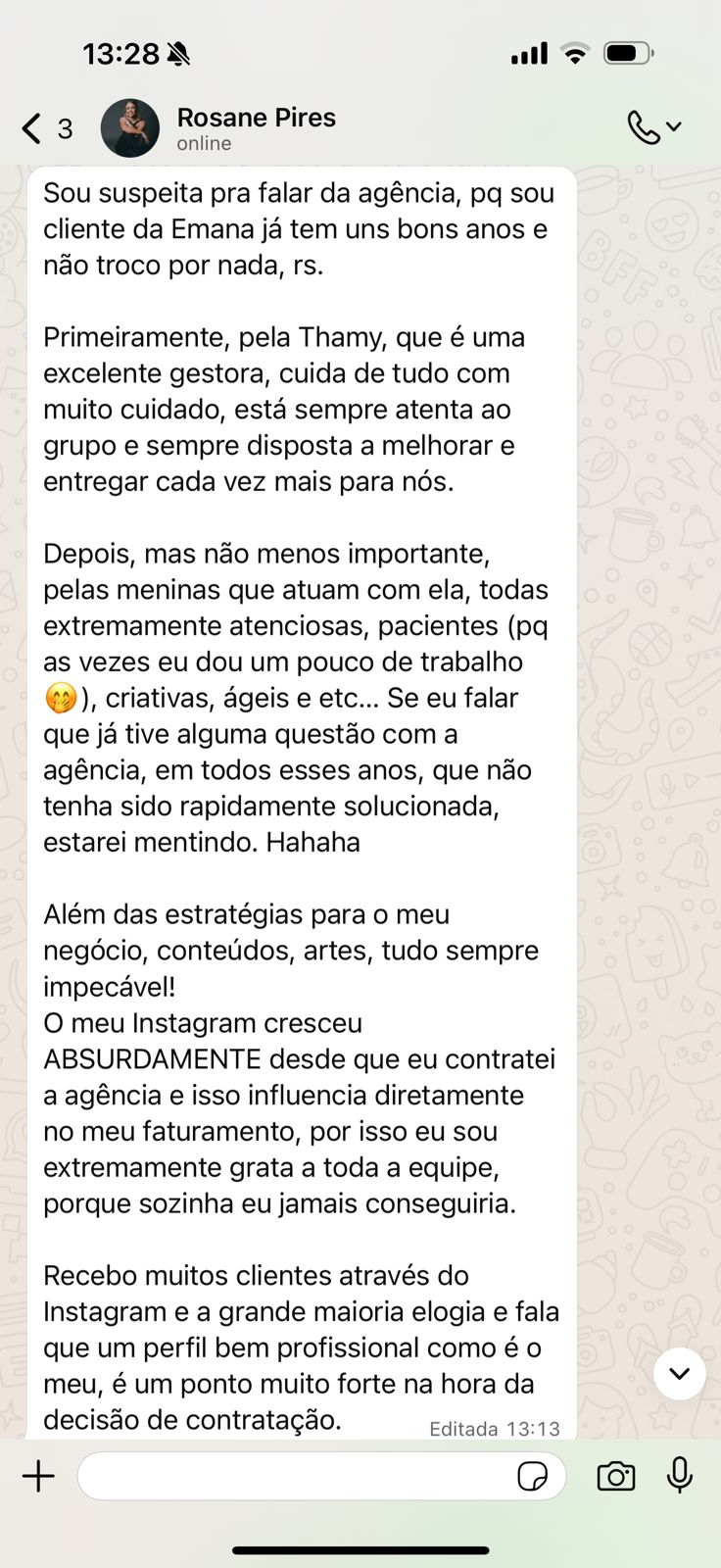 Depoimento de Rosane Pires